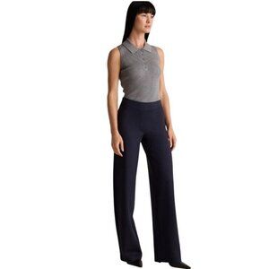 Quince ultra stretch ponte wide leg pants women’s S flat front pull on comfort
